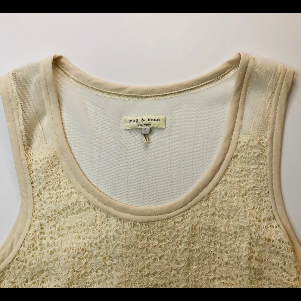 Rag & Bone Cream Lined Open Weave Tunic - image 3